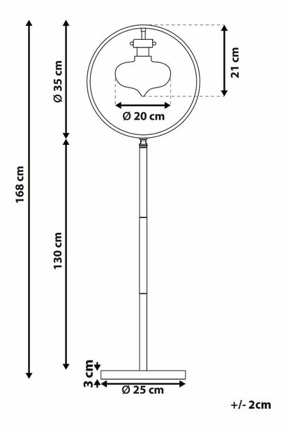Stojanové svítidlo Soka (zlatá)