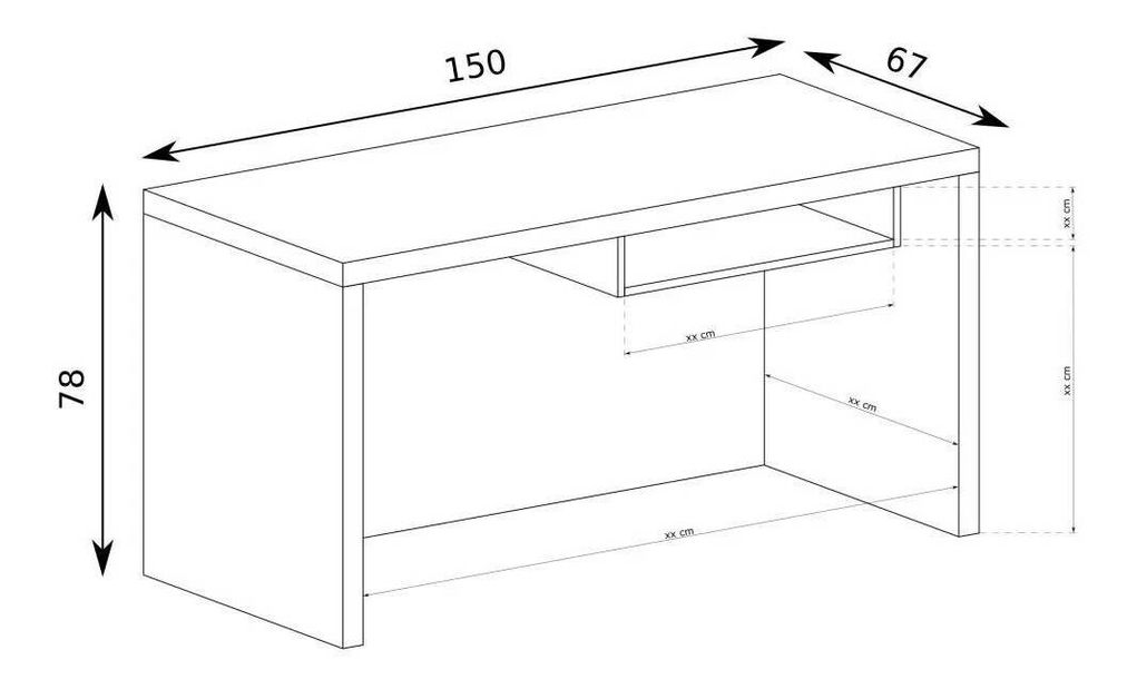 PC stolek Vega 30 (dub santana světlý)