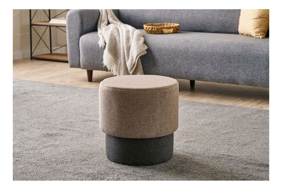 Taburetka Patarazzo (hnědá + tmavě šedá) *výprodej