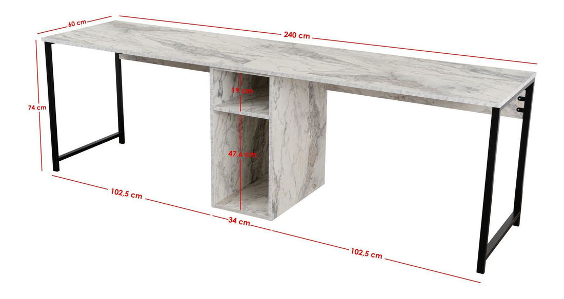 PC stolek Torpedo (frezie + černá)
