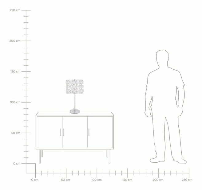 Stolní lampa Tome (stříbrná)