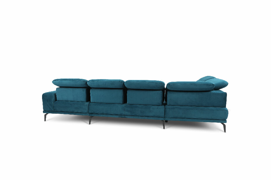 Rohová sedačka ve tvaru U Nicolette (modro-šedá) (L)
