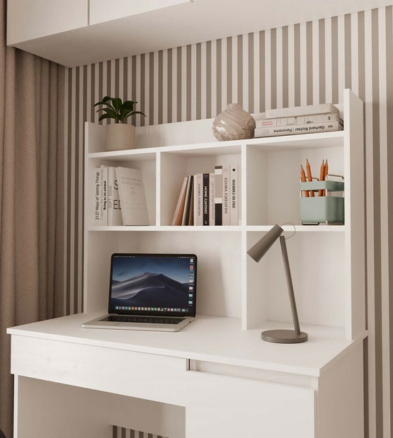 Nástavba na PC stolek Navegacion 1 (bílá)