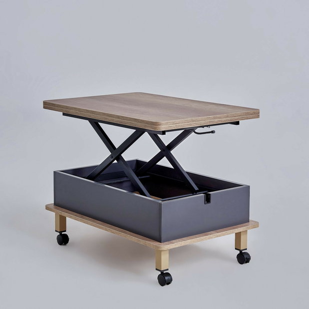 Konferenční stolek na kolečkách Ninno (alaska + antracit)