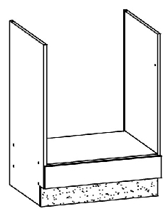 Spodní kuchyňská skříňka na troubu Modesta MD17 D60P