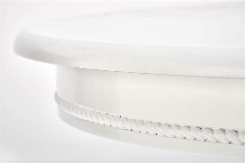 Rozkládací jídelní stůl 90-124 cm Ferrara (bílá) (pro 4 osoby)