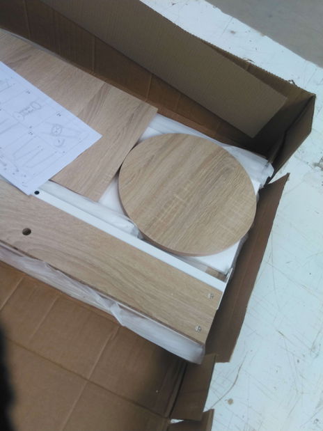 Barový set Everet (sonoma + bílá) (pro 2 osoby) *bazar