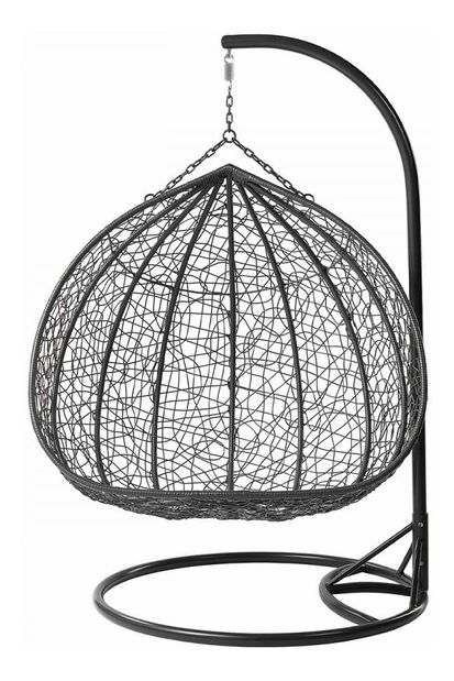 Dvojité závěsné křeslo Loma (šedá)