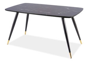 Jídelní stůl Celestina (černá + černá) (pro 4 až 6 osob)