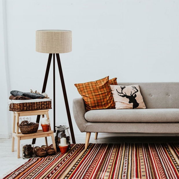 Stojanová lampa Amorekko 5 (světlobéžová + černá)