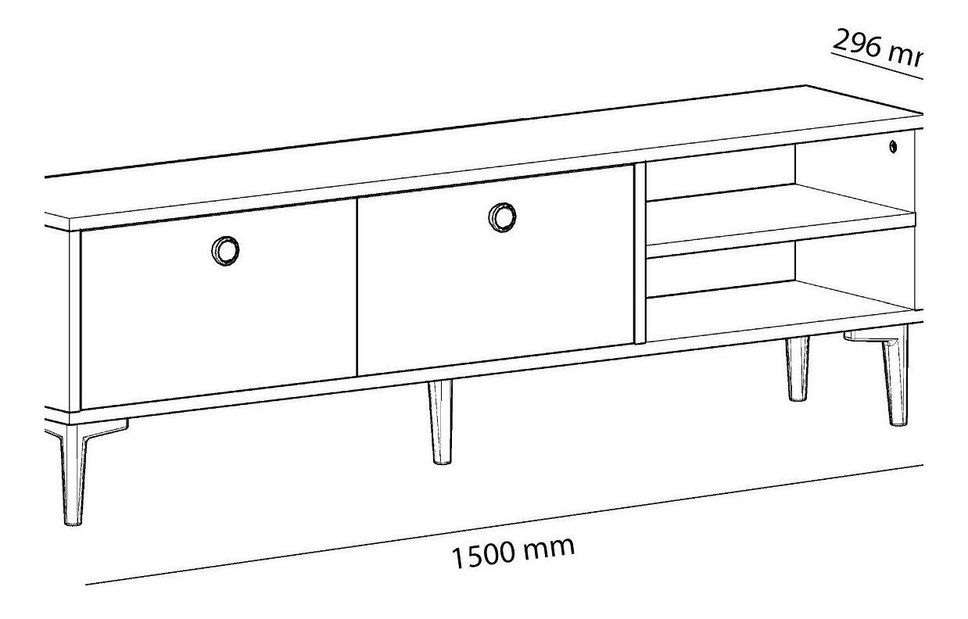 TV stolek/skříňka Kisamo 2 (dub safírový)