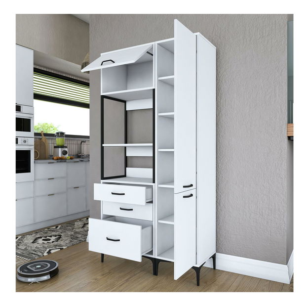 Policová skříň Jenaretta 143 (bílá)