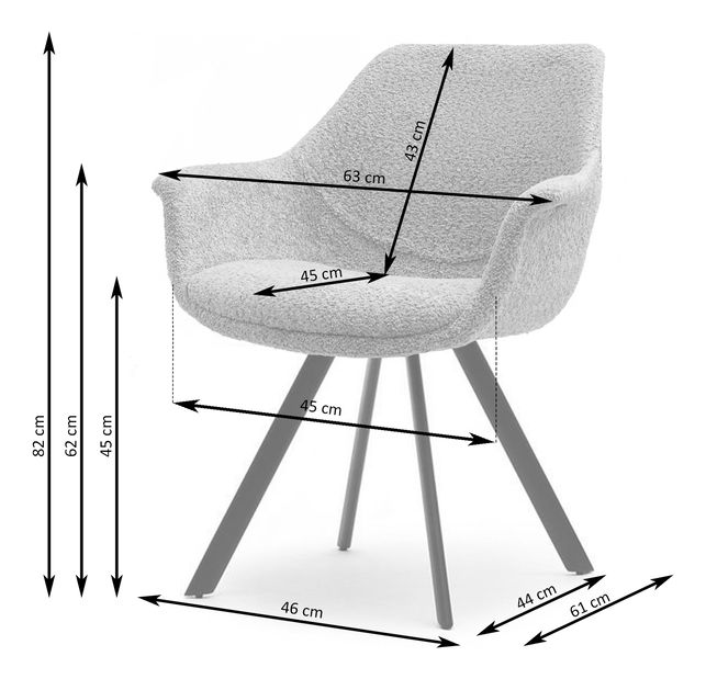 Židle Mirabell (béžová + černá)