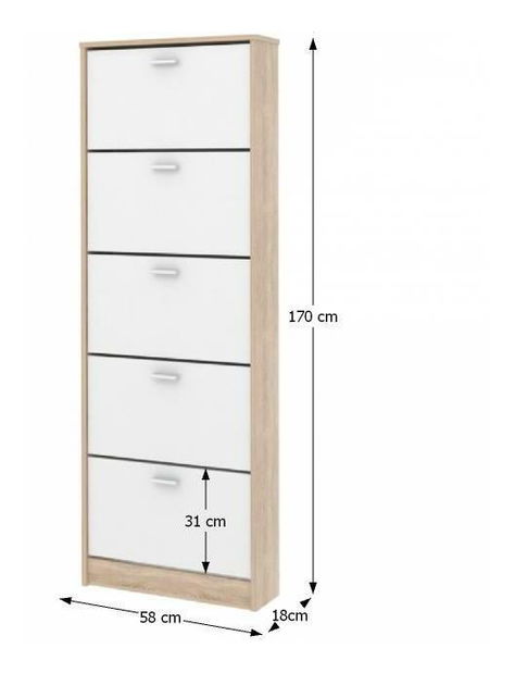 Botník (skříňka na boty) MB DA 15 dub sonoma *výprodej