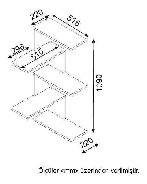 Polička Cecile (Bílá)