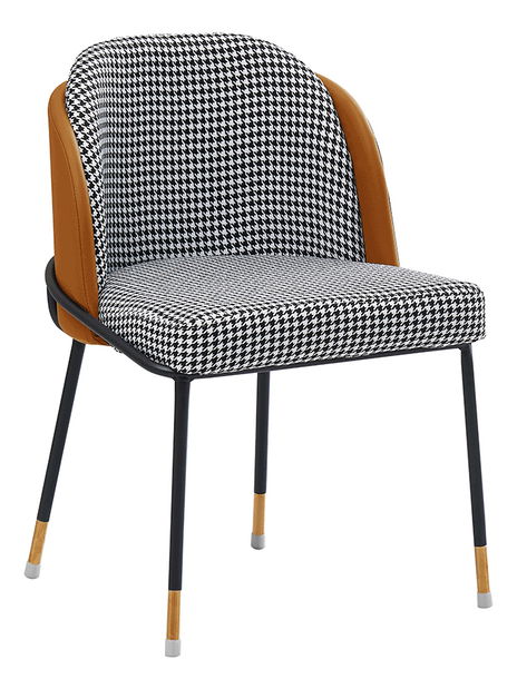 Jídelní židle Rodon (černobílá + camel)