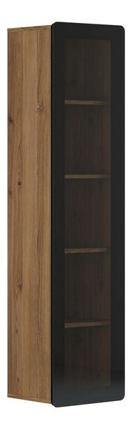 Vitrína na zeď BRW Possi Light SFW1W/16/4 (modřín sibiu zlatý) (s osvětlením)