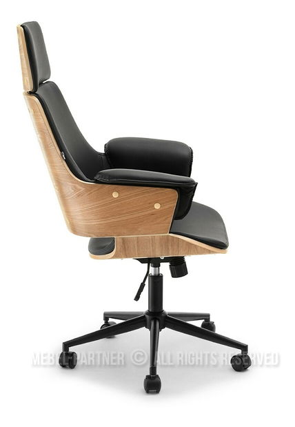 Křeslo Clementine (dub černý + černá)