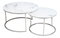 Konferenční stolek Ammie (bílá + chromová)