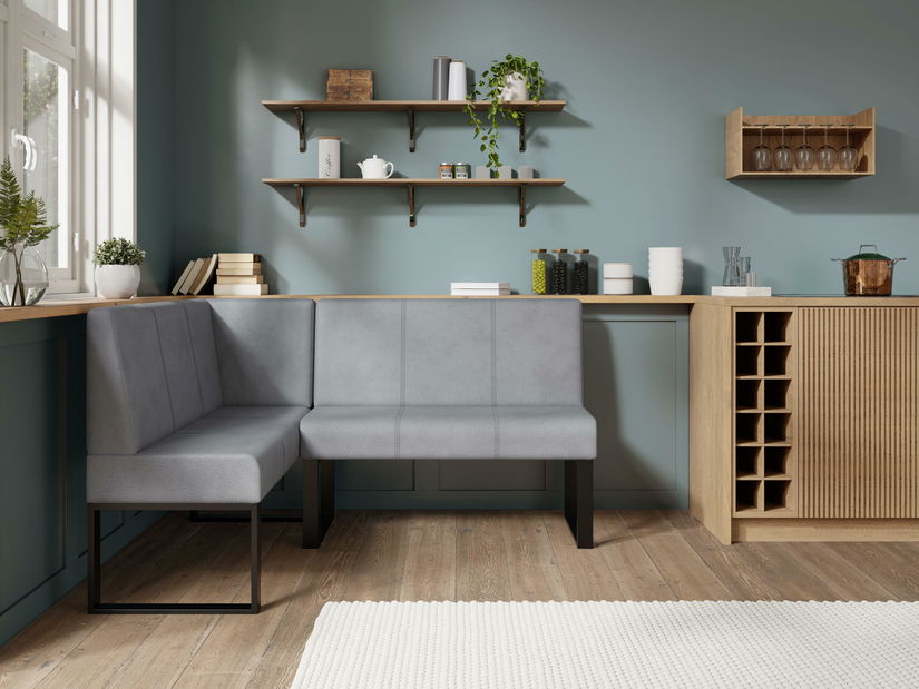 Rohová lavice Bernio 130x170 (šedá) (L)