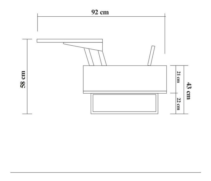Sada nábytku do obývacího pokoje Ponake 1 (ořech + černá)