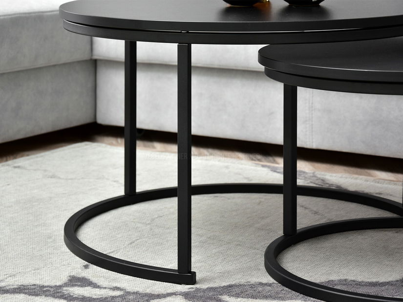 Set 2 konferenčních stolků Novedosa (černá)