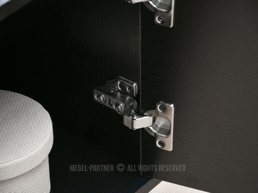 Skříňka Adlo (černé dřevo + černá)