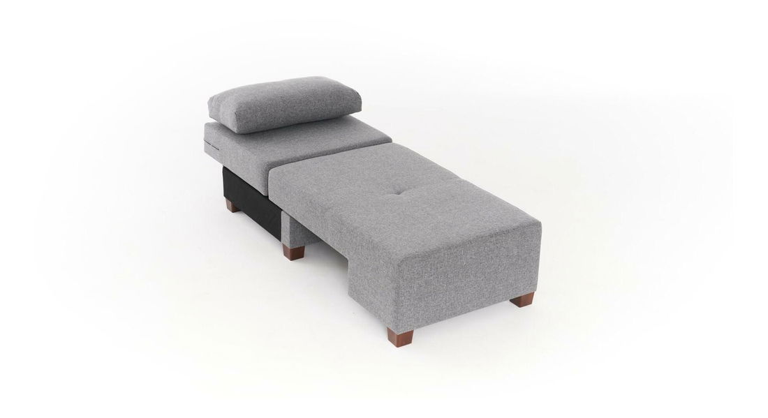 Rozkládací křeslo Perenilla L (L) (šedá + ořech) *výprodej