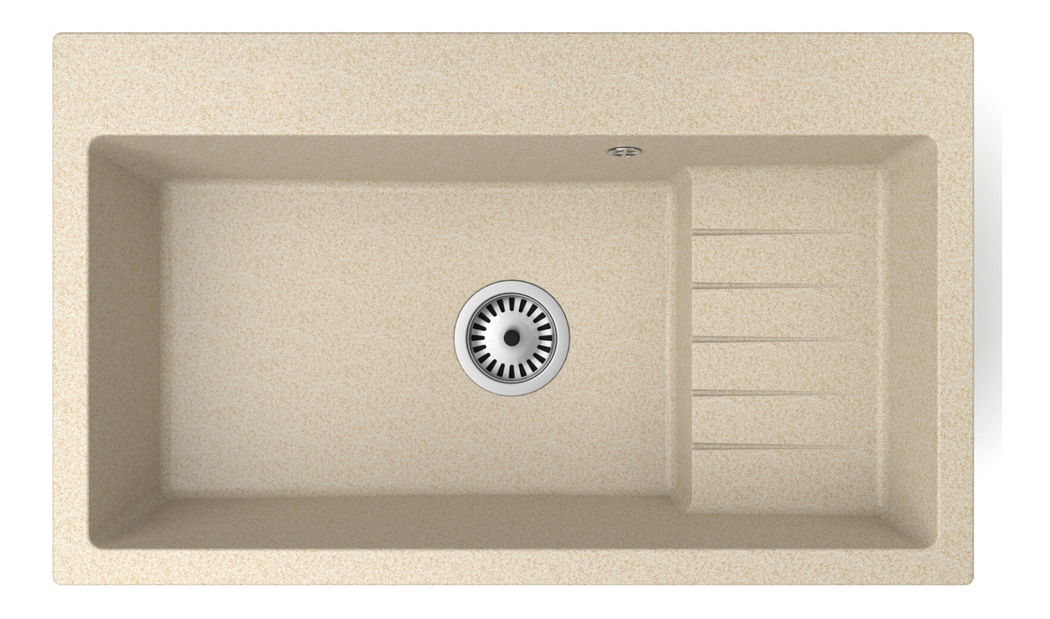 Kuchyňský dřez Akream (béžová) (bez otvoru pro baterii)