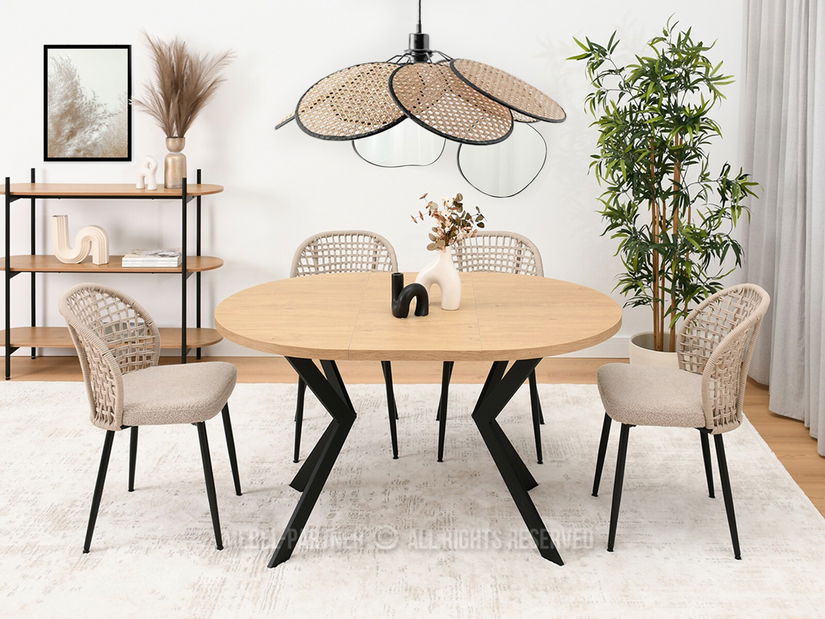 Jídelní stůl Rompa (dub + černá)