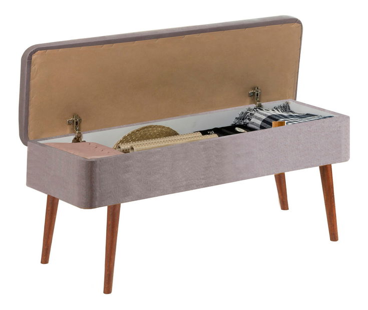 Lavice Vlasta 4 (ořech + šedá) (s úl. prostorem)