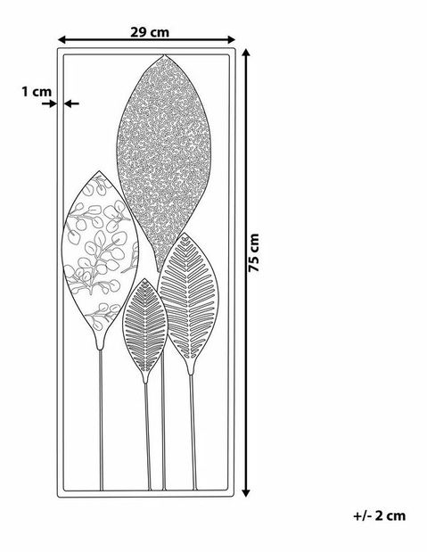 Nástěnná dekorace Pinum (zlatá)