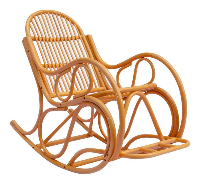 Houpací křeslo Agate (medová + béžová)