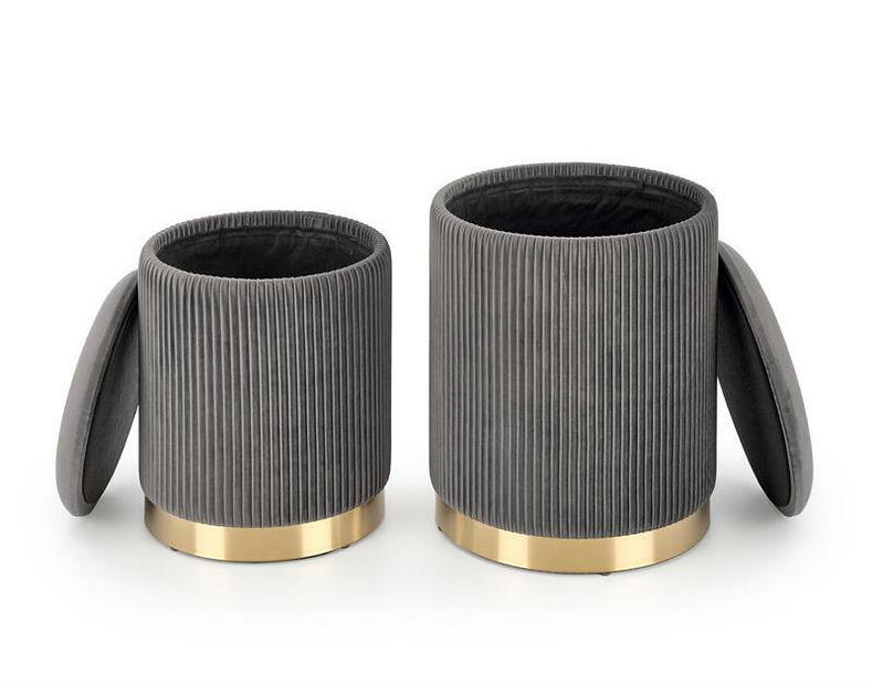 Set 2 ks. taburetů Solo (šedá)