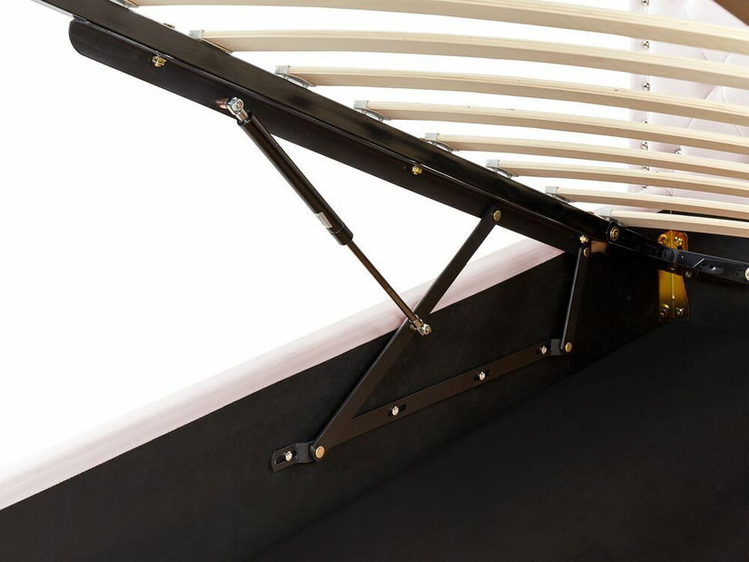 Jednolůžková postel 200 x 90 cm Metty (růžová) (s roštem) (s úl. prostorem)