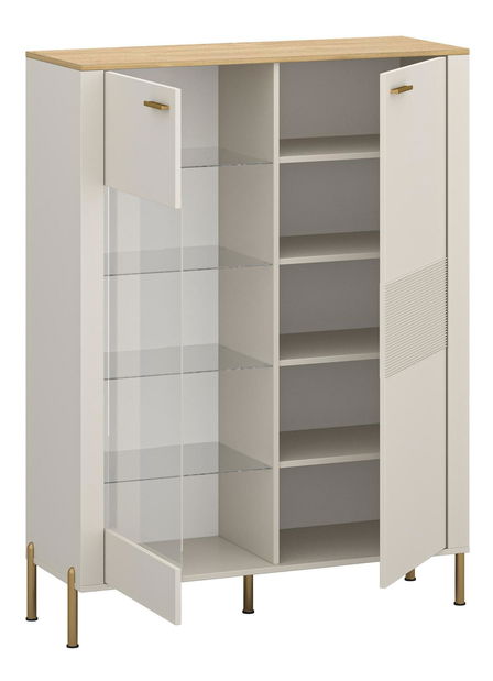 Vitrína Reiteradas 2 (kašmír + dub kamenný)