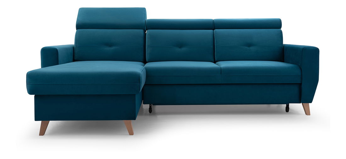 Rohová sedací souprava Sanfew (tmavě modrá) (L)