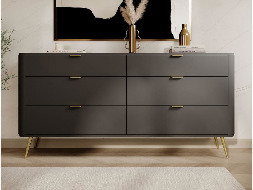 Komoda Ovenia O4 (černá)