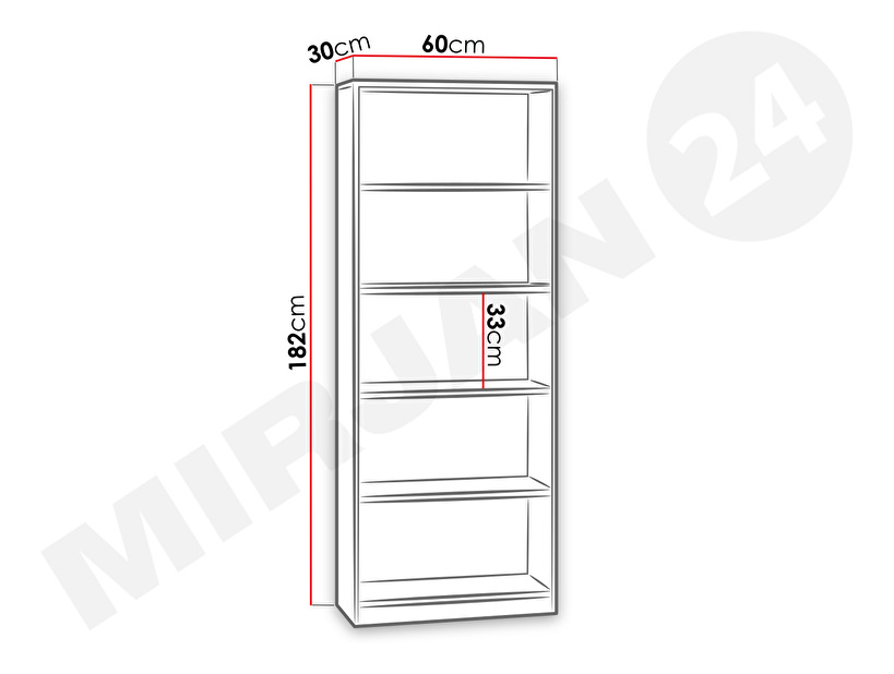 Regál Elestrie -60cm (bílá)