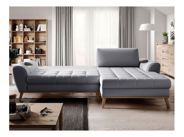 Rohová sedací souprava Midas (hnědošedá)