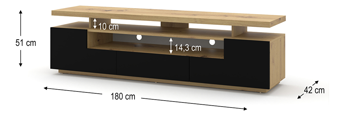 TV stolek/skříňka Evina (LED)