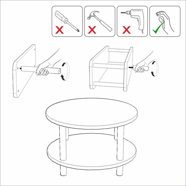 Konferenční stolek Robin (Borovica antlantic)