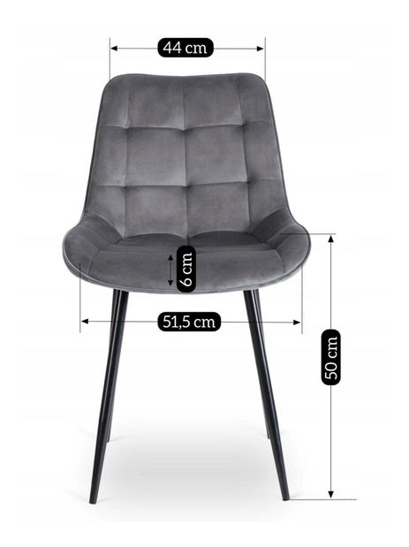 Jídelní židle Clavar (šedá)