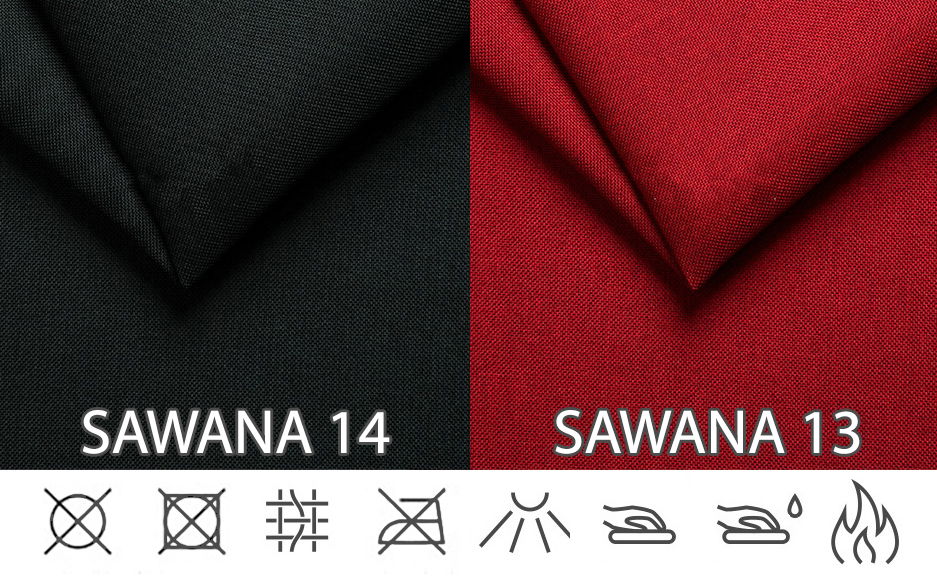 Rohová sedací souprava U Lambert (černá + červená) (L)