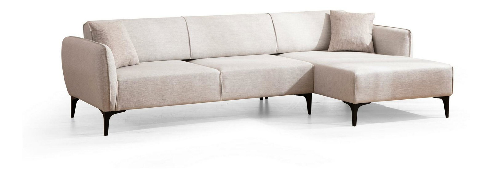 Rohová sedačka Belasemma (P) (bílá + černá)