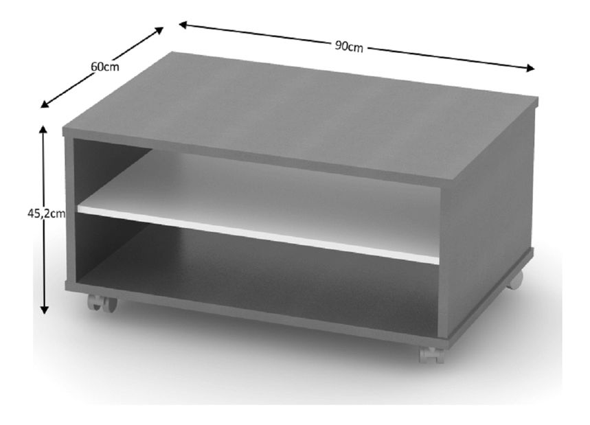 Konferenční stolek Tempo Kondela Rumia (grafit + bílá)