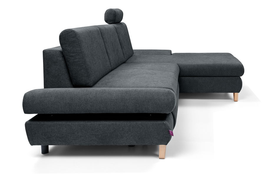 Rohová sedací souprava Aveley (antracit) (P)