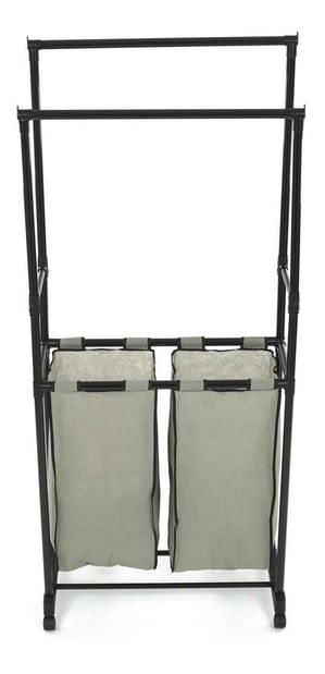 Věšák na kolečkách Ganara (černá + šedá)