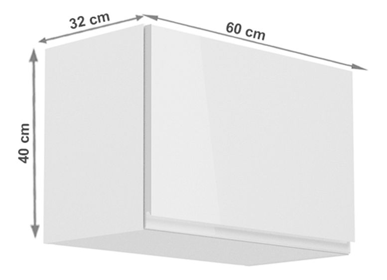 Horní kuchyňská skříňka G60K Aurellia (bílá + lesk bílý)