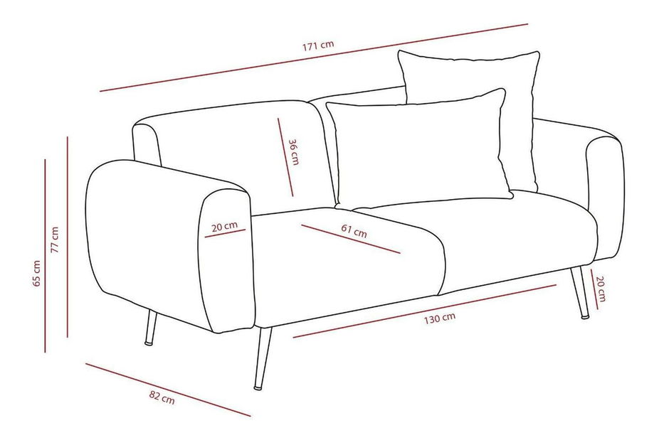 Pohovka dvousedačka Slider (krémová + černá)